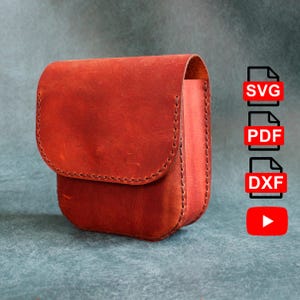 Gürteltasche aus Leder mit Muster, A4 und US Letter Pdf / Dxf DIY / Für Laser Cut /Pdf und SVG