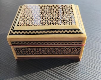 Khatam Jewelry Box:  Handmade Wooden Gift Box