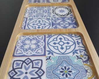 Serving Tray : Tile Design | wooden trays | Handmade Bamboo | wood art