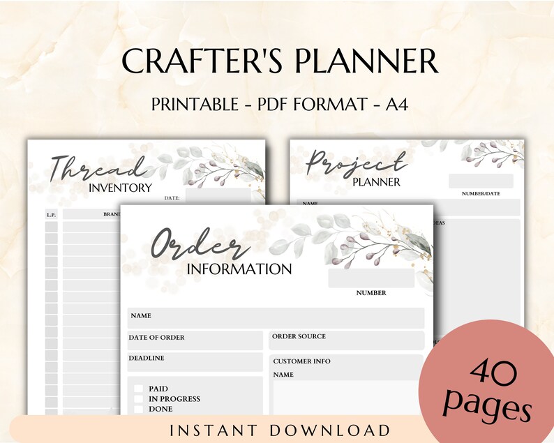 Crafter's Planner for Digital Download Printable Craft - Etsy