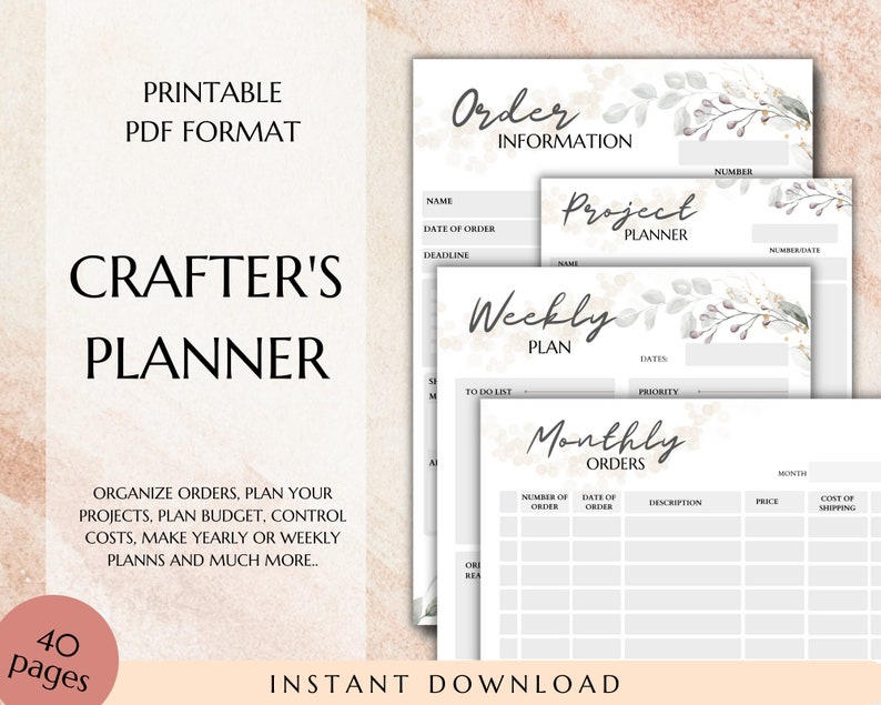 Crafter's Planner for Digital Download Printable Craft - Etsy