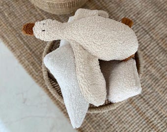 Soft Duck Plush Toy, Baby Sleep Companion, Handmade Stuffed Duck, Nursery Decor, Toddler Comfort Toy, 40 cm Plush Animal