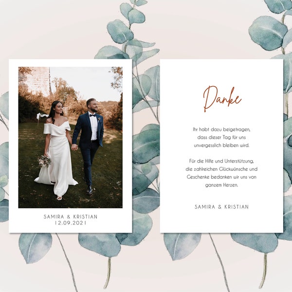 Dankeskarte hochzeit - Etsy.de