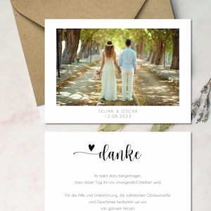 Dankeskarte Hochzeit Danksagung Hochzeit