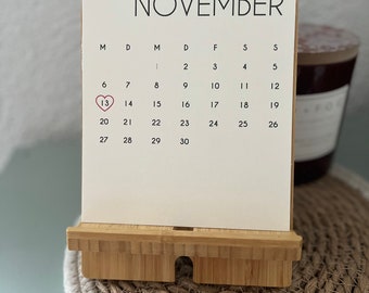 Desk calendar, custom calendar, desk calendar 2024-2025, birthday calendar, paper calendar, personalized calendar