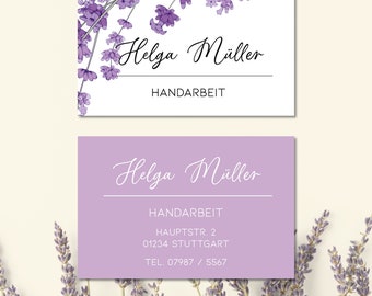 Lavender business card