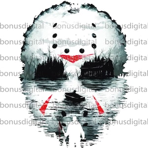 Jason Voorhees, Friday The 13th PNG,  horror movie character, camp cook killer PNG, Halloween PNG ,Instant Digital Download