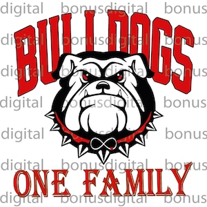 Bulldogs One Family,  SVG PDF PNG EPs Ai