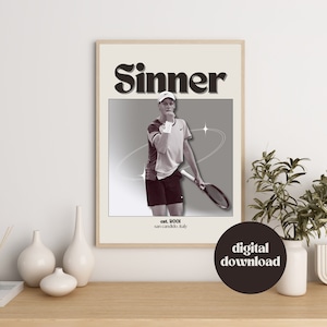 Jannik Sinner Digital Wall Print