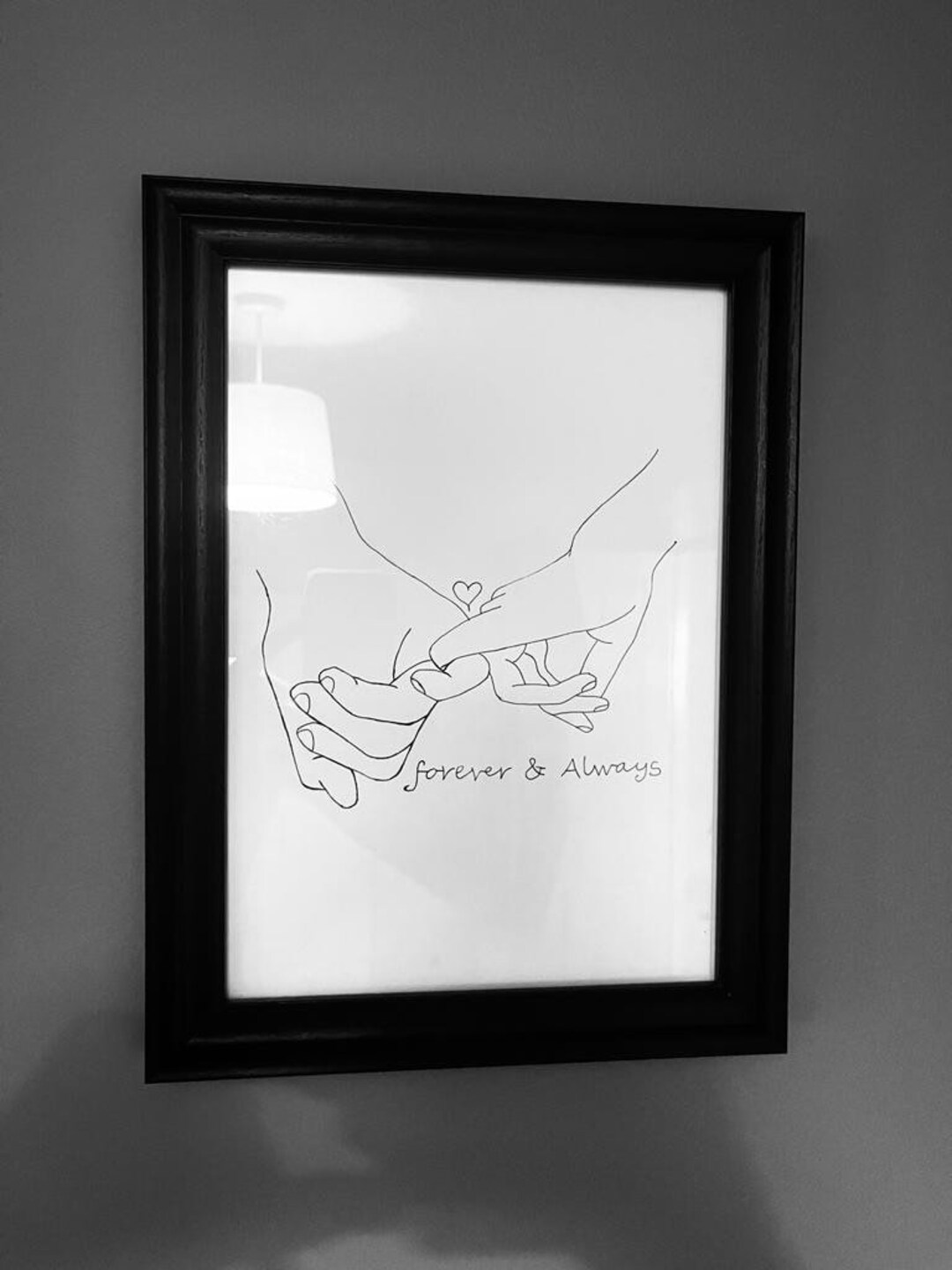 Hand Drawn Wall Art Pinky Promise Custom Hand Drawn Etsy