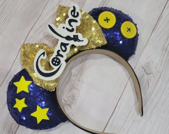 Coraline Handmade Mouse ears