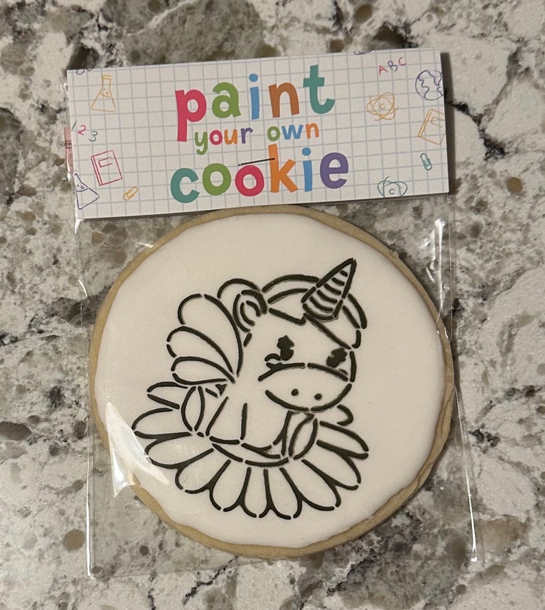 Paint Your Own Unicorn Sugar Cookie Etsy