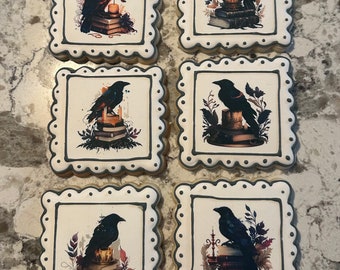 Gothic Raven Sugar Cookies