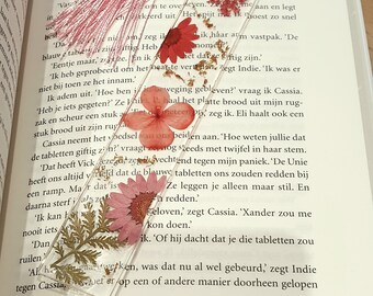 marcador floral rosa | hecho a mano | amantes de los libros | marcadores de fantasía | epoxy