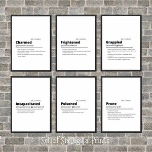 Dungeon Master Gifts - Set of 6 DnD Poster for DM Gifts. Dungeons and Dragons Printable DnD Decor Wall Art, DM Gift, Nerdy Decor