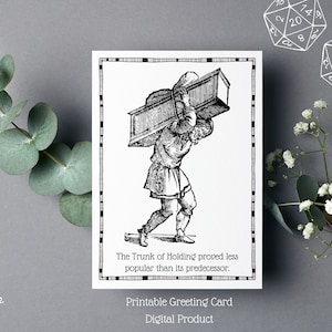 Funny DnD Card for Dungeon Master Gift DnD Player Gift Dungeons and Dragons Birthday Card Printable Blank Greeting Card D&D Humour RPG Gifts