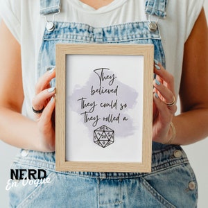 DnD Poster for DM Gift, Printable DnD Wall Art for DnD Office Decor, DnD Tavern Decor, DnD Player Gift, Gender Neutral, Non-Binary They/Them