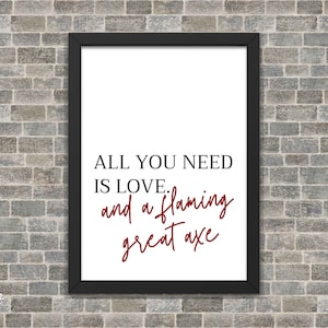Printable DnD Wedding Gift, Dungeon Master Gifts, Dungeons and Dragons, DM Gifts, DnD Poster, DnD Desk Decor, Barbarian Poster Wall Art Idea