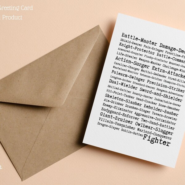 Dnd Fighter Cards - Etsy