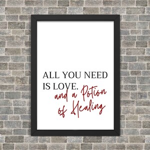 Printable DnD Wedding Gift, Dungeon Master Gifts, Dungeons and Dragons, DM Gifts, DnD Poster, DnD Desk Decor, Nerdy Wall Art, Potion of
