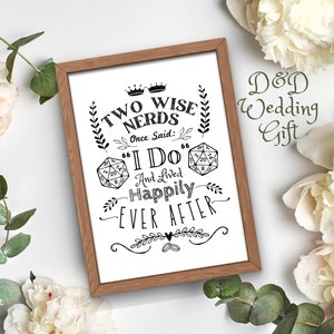 DnD Gifts Couple for DnD Wedding Gift Printable Wall Art DnD Posters Dungeons and Dragons DM Gift DnD Room Decor for a Nerdy DnD Couple Art