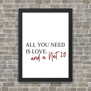 DnD Poster for Dungeon Master Gifts, Dungeons and Dragons DM Gift Idea, DnD Decor of Nerdy Wall Art, RPG Gifts for Role-Playing Game Players