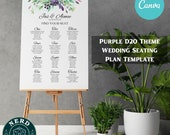DnD Wedding Seating Plan Template, DIY Wedding Table Signage, RPG Wedding, Dungeons and Dragons, Event Seating Chart, Nerdy D20 Pathfinder
