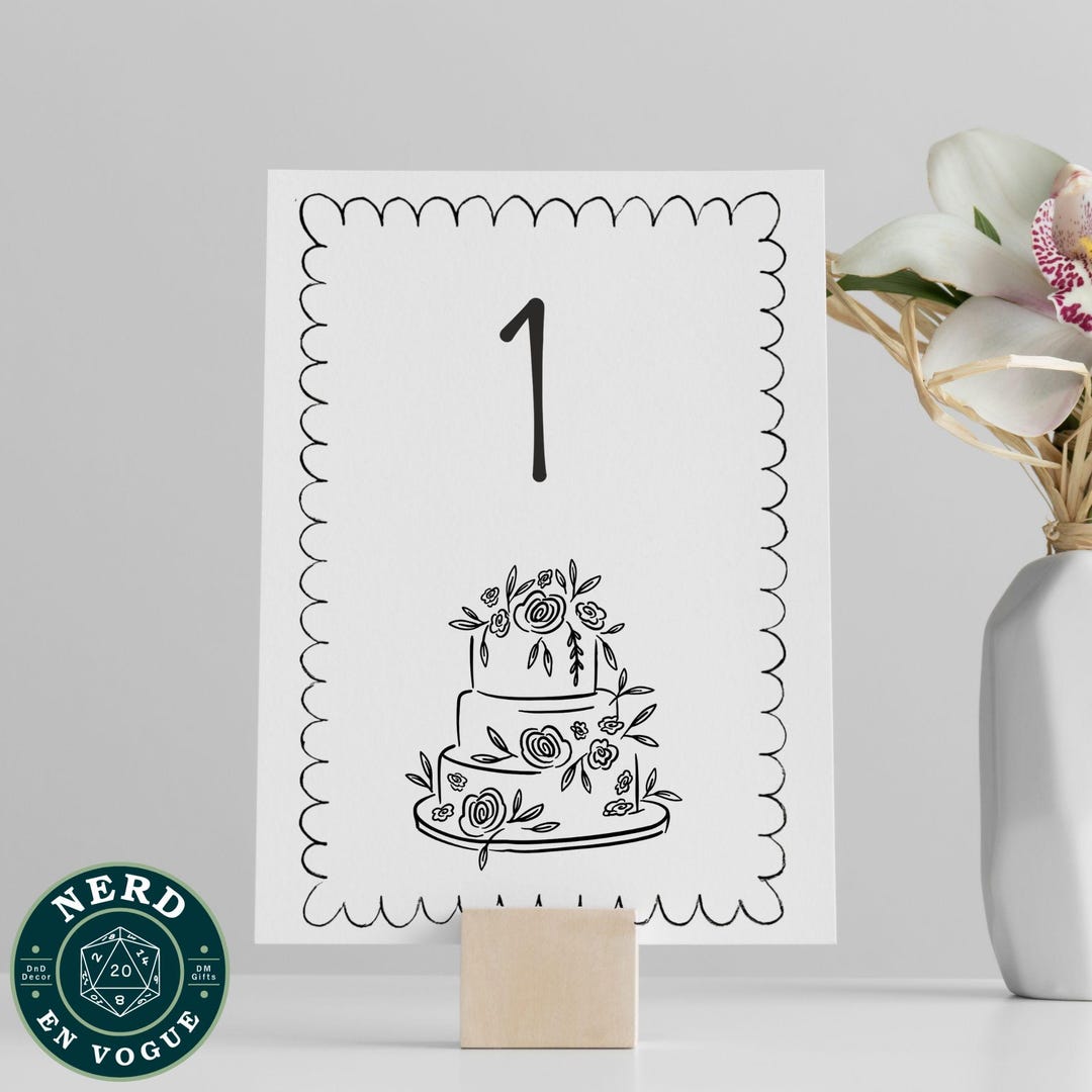 Rustic Number For Raffle Doodle Wedding Table Numbers: Hand Drawn Style Rustic Numbers for ...