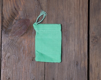 Single drawstring Reusable and Eco-Friendly cotton bags GREEN COLOR