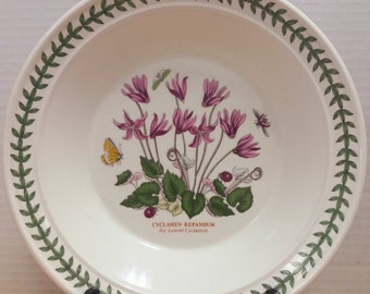 Vintage Portmeirion Botanic Garden Soup Bowl - Cyclamen Design