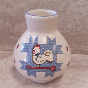 Mid Century Modern Rooster on an Arrow Bud Vase, Rooster MIni Vase, Rooster Mini Jug, Farmhouse Decor, Rustic Decor, MCM Decor
