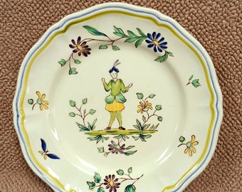 Vintage Longchamp Moustiers Salad Plate: French Folklore Decor - Etsy
