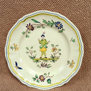 Longchamp Moustiers Salad Plate, Vintage Salad Place France, Vintage Longchamp, Vintage French Plate, Longchamp Decor Inalterable