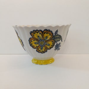 Anthropologie Floral Footed Bowl: Cottagecore Bohemian Decor zdjęcie 1