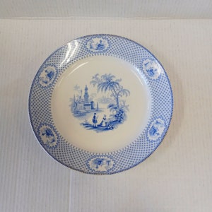 Antique Wedgwood Serving Plate Milesian, Antique Wedgwood Plate w/t Celtic Man and Woman, Collectible Plate, Blue and White Transferware