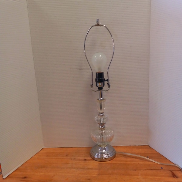 Hollywood Regency Lamp, 3 Tier Lucite Table Lamp, MId Century Modern Lucite and Metal Lamp, Table Lamp, Vintage Lucite Lamp