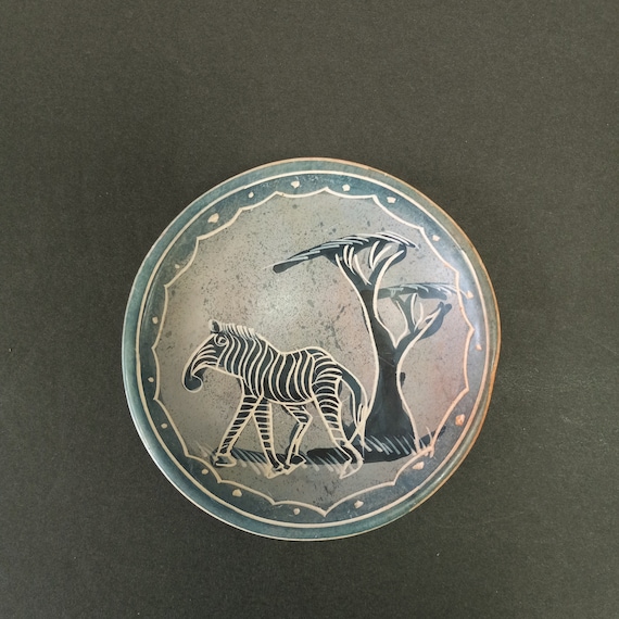Ring Dish with Africa Scene, Ring Dish with Zebra… - image 8