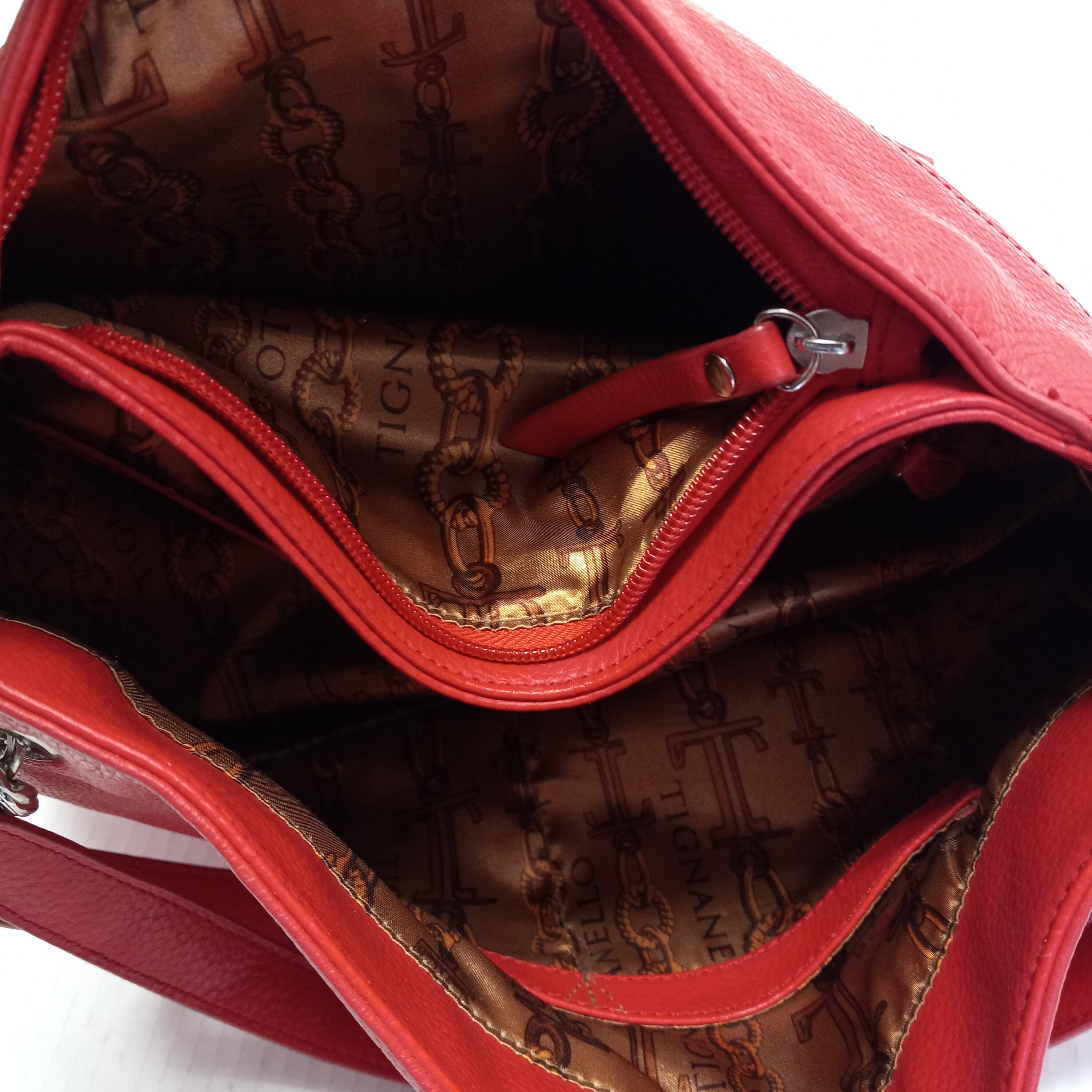 Vintage Tignanello Genuine Red Leather Shoulder Bag W t Silver Hardware Vintage Leather Bag Red Gift for Her Mother s Day Gift Etsy