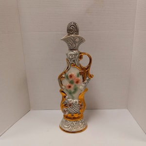 Vintage Jim Beam 1971 Porcelain Decanter, Jim Beam Liquor Bottle, Art Deco Decor, Man Cave Decor, Hollywood Regency Decor, Collectors Item