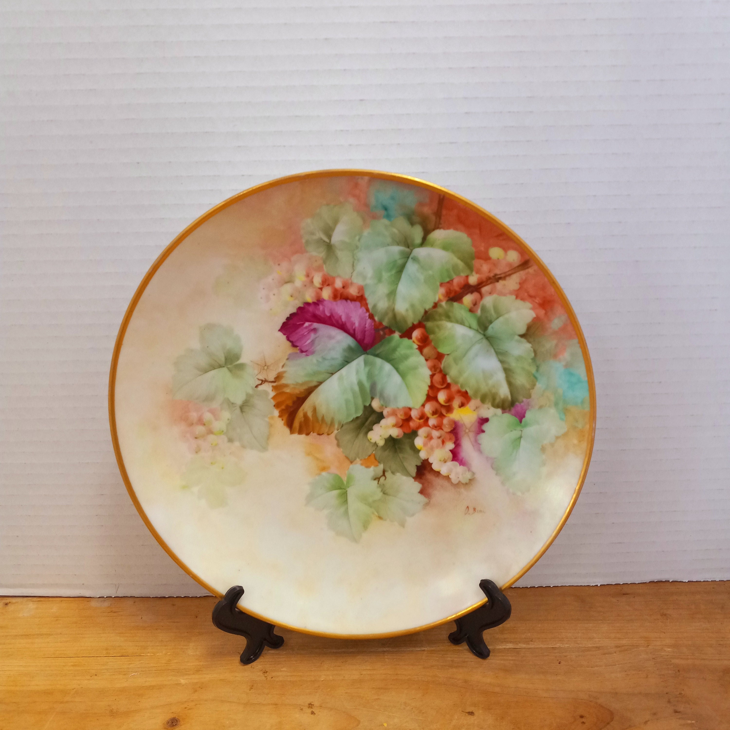 Antique Ginori Italy Plate: Hand-painted Red Currant Decor - Etsy