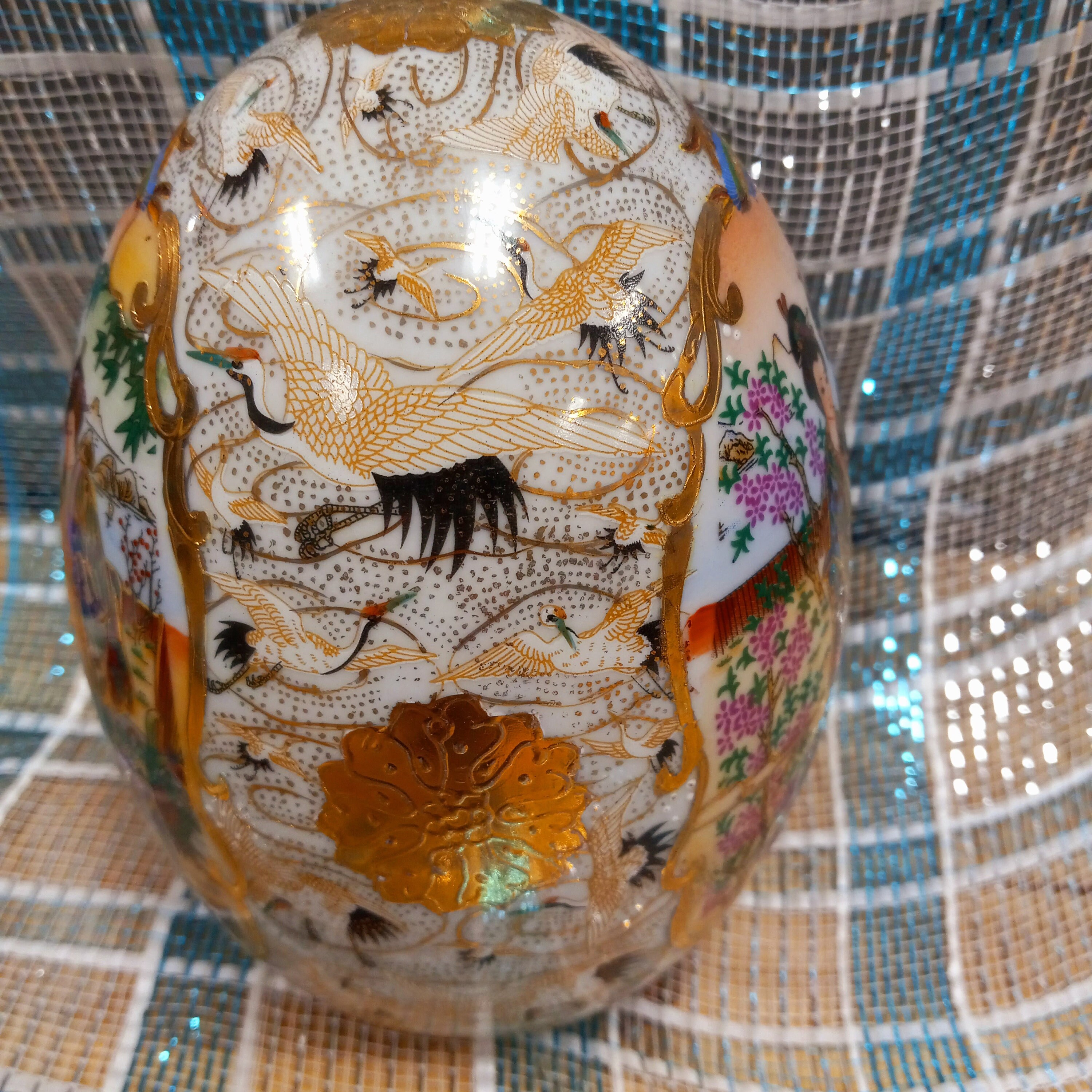 Vintage Satsuma Egg Chinese Satsuma Egg Geisha Satsuma Egg Etsy