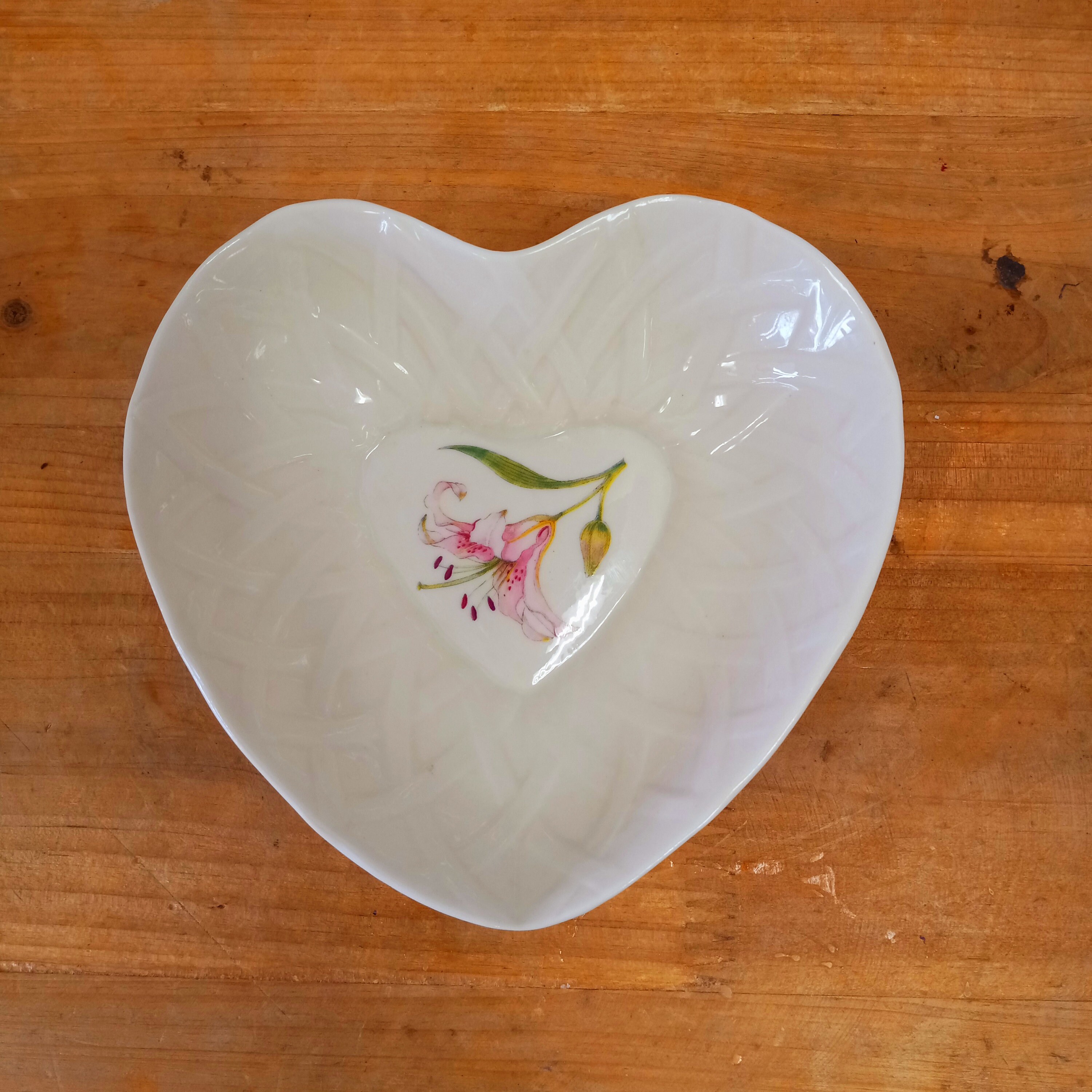 Belleek Heart - Etsy