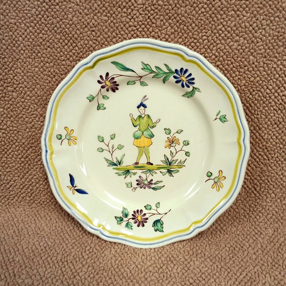 Vintage Longchamp Moustiers Salad Plate: French Folklore Decor - Etsy