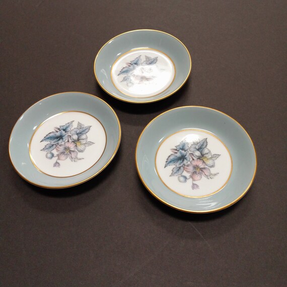 Set of 3 Royal Worcester Ring Dishes w/t Flowers … - image 5