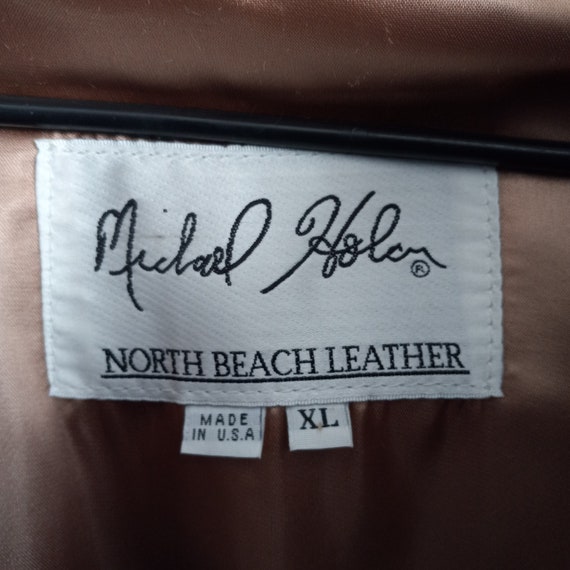 Vintage Men's XL Leather Jacket by Michael Hoban … - image 6