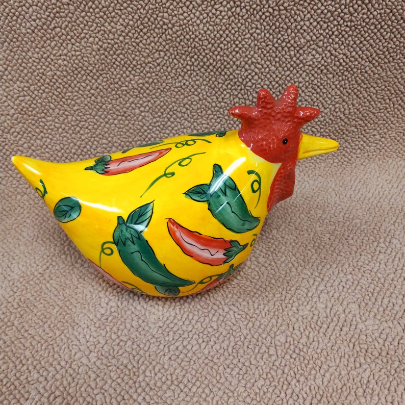 Vintage Chicken Statue, Farmhouse Decor, Chicken Figurine, Fall Decor