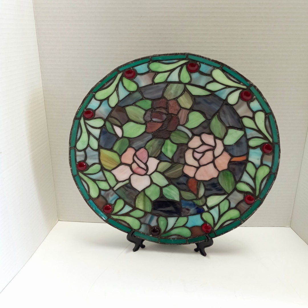 Quoizel Collectibles Stained Glass Disk, Quoizel Collectibles Stained