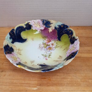 Antique Saxe Altenburg Ring Dish, Antique Saxe Altenburg Bowl, Antique Jewelry Dish, Shabby Chic Decor, Victorian Decor, Bridal Shower Decor