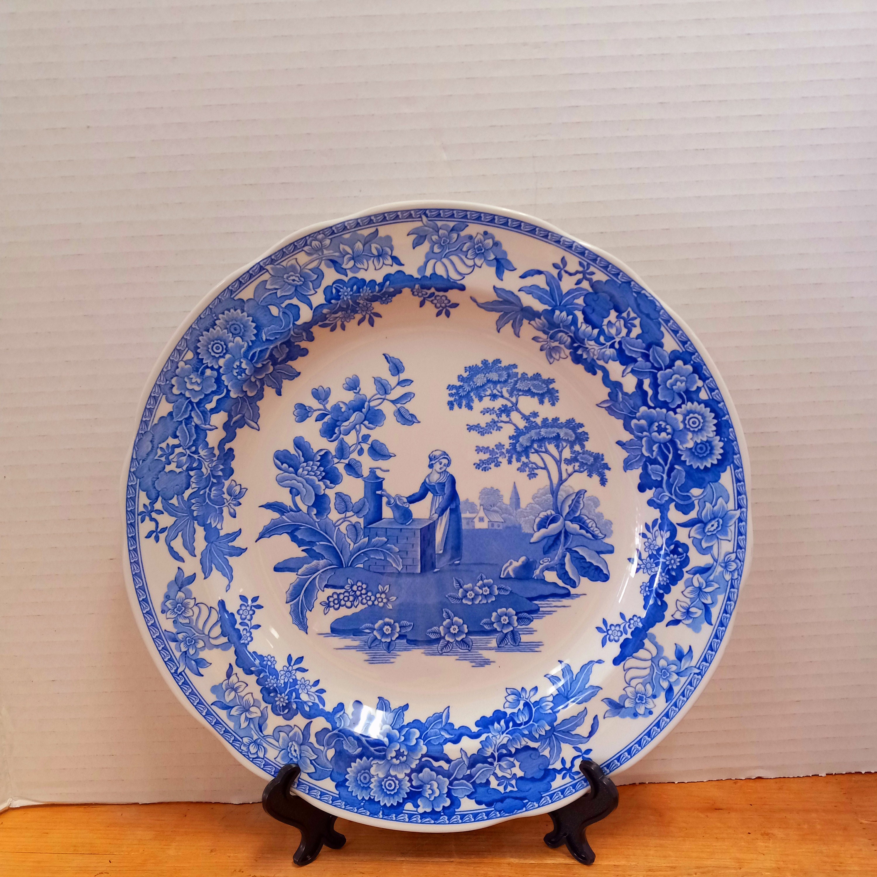 Spode Blue Room Plate: Girl at Well, French Country Decor - Etsy