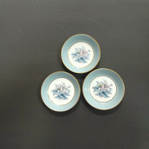 Set of 3 Royal Worcester Ring Dishes w/t Flowers … - image 10